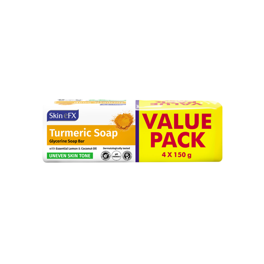 Skin eFX Turmeric Soap Glycerine Soap Bar 4 Pack 150g