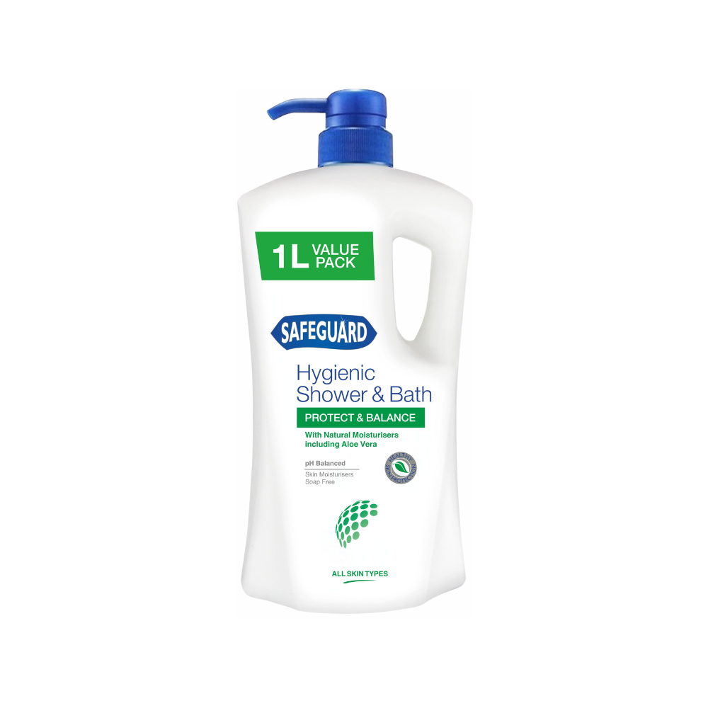 Safeguard Hygienic Shower & Bath Body Wash Protect and Balance 1L