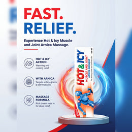 Hot & Icy Muscle and Joint Arnica Massage Gel 100ml