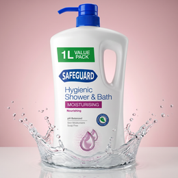 Safeguard Hygienic Shower & Bath Body Wash Moisturising 1L