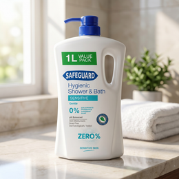 Safeguard Hygienic Shower & Bath Body Wash Sensitive 1L