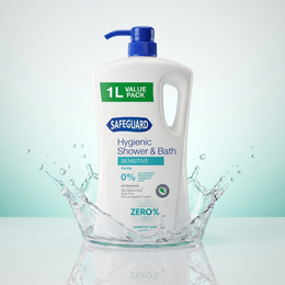 Safeguard Hygienic Shower & Bath Body Wash Sensitive 1L