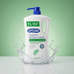 Safeguard Hygienic Shower & Bath Body Wash Protect and Balance 1L