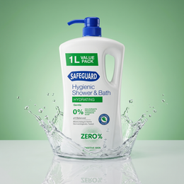 Safeguard Hygienic Shower & Bath Body Wash Hydrating 1L