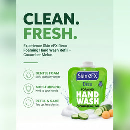 Skin eFX Deco Foaming Hand Wash Refill Cucumber Melon 250ml